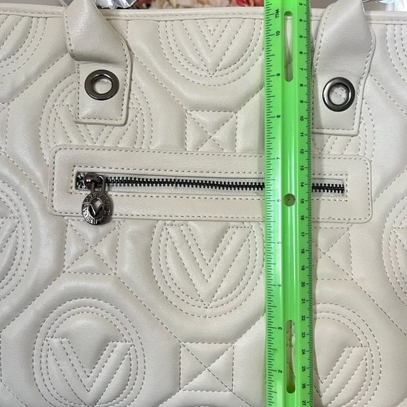 Valentino Cream Satchel with Quilted Heart Design - Picture 5 of 10